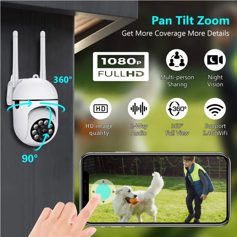 1080P WiFi Home Security CCTV Camera With Night Vision 2.4GHz 2.4G Surveillance Camera 1080P WiFi Home Security CCTV Camera With Night Vision 2.4GHz Indoor PTZ WiFi Camera - KEMATÉ