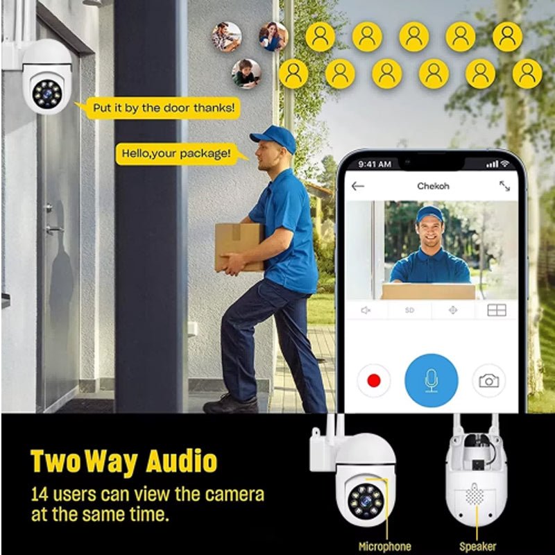 1080P WiFi Home Security CCTV Camera With Night Vision 2.4GHz 2.4G Surveillance Camera 1080P WiFi Home Security CCTV Camera With Night Vision 2.4GHz Indoor PTZ WiFi Camera - KEMATÉ