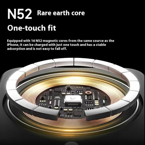 15W Magnetic Power Bank Wireless Carbon Fiber Magsafe Mobile Power Supply - KEMATÉ