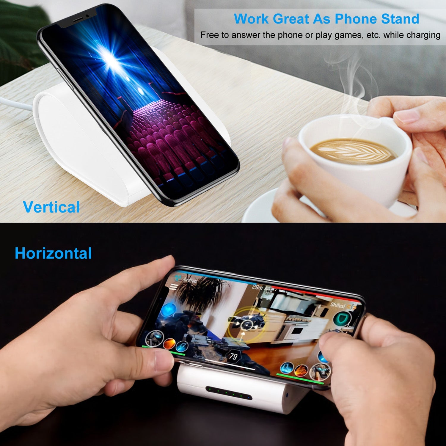 1Pc 10400mAh Qi Wireless Charging Power Bank For IOS Phone XS MAX XR Galaxy S10 S9 Note 9 - KEMATÉ