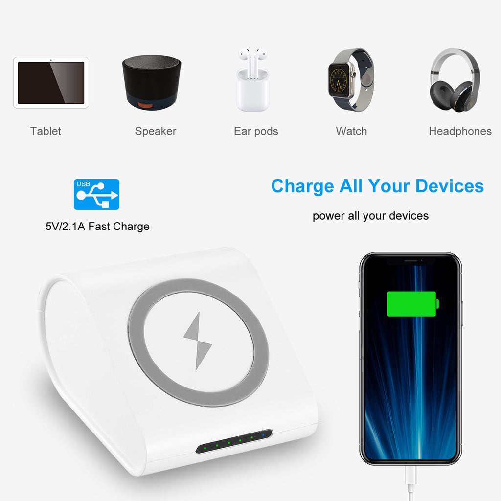1Pc 10400mAh Qi Wireless Charging Power Bank For IOS Phone XS MAX XR Galaxy S10 S9 Note 9 - KEMATÉ