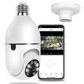 1Pc E27 WiFi Bulb Camera 1080P FHD WiFi IP Pan Tilt Security Surveillance Camera With Two-Way Audio Night Vision Motion Detection Function APP Control - KEMATÉ