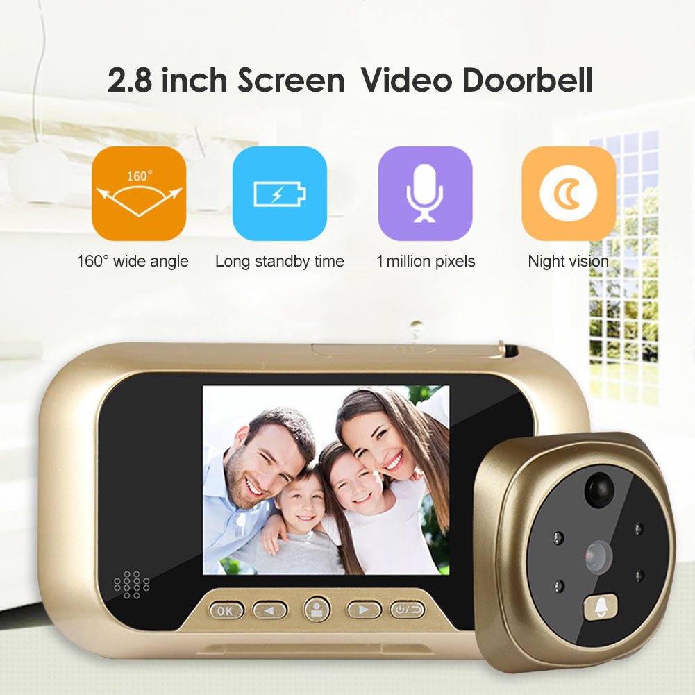 2.8 Inch Infrared Night Vision Camera Video Intelligent Electronic Peephole Visual Peephole Doorbell - KEMATÉ