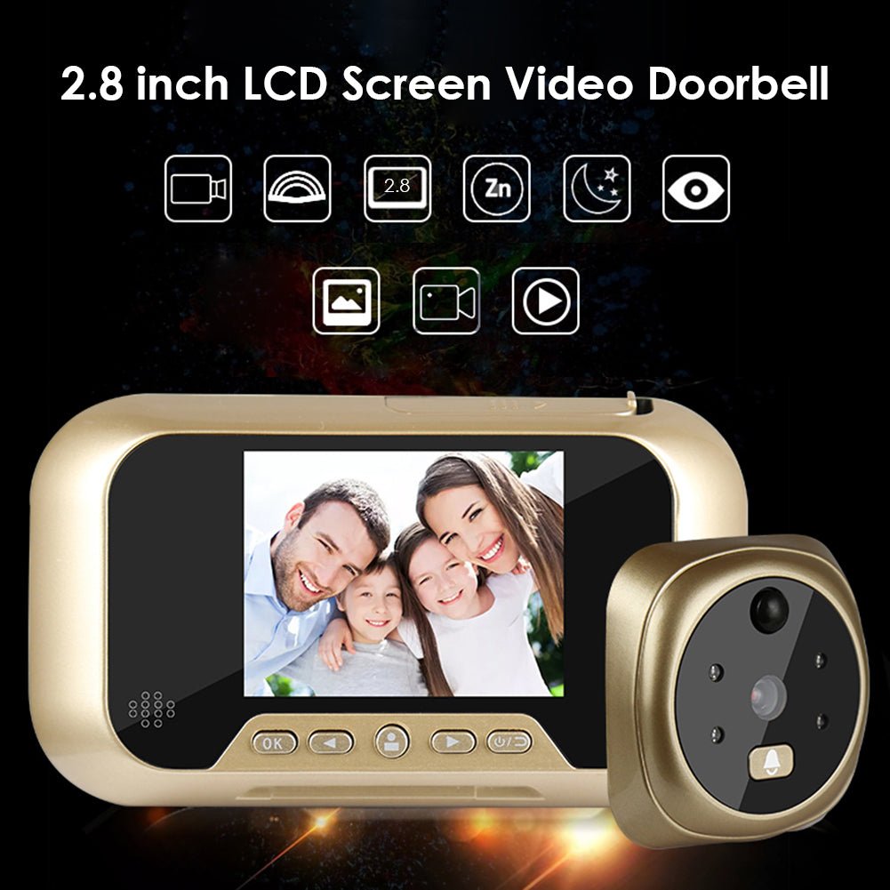 2.8 Inch Infrared Night Vision Camera Video Intelligent Electronic Peephole Visual Peephole Doorbell - KEMATÉ