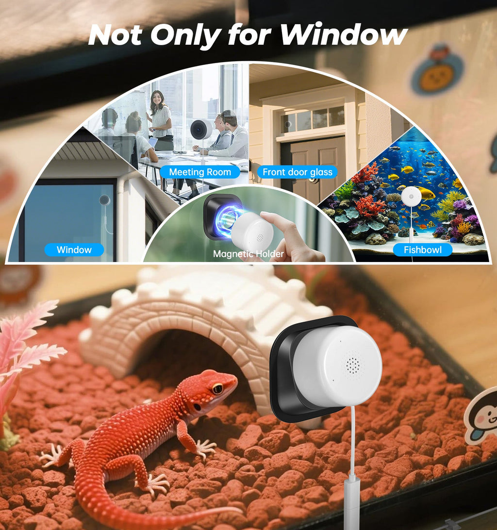 3MP Window Camera WiFi Indoor Home Security Motion Detection Two-Way Audio Camera - KEMATÉ