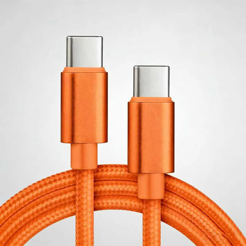 60W 5A Nylon Fast Charging Cable 1/2/3m Dual Type-C Colorful Data Cable High Speed Data Transfer Fast Charge Cable for Xiaomi17