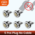 Adaptateur de charge magnétique simple/7 broches, adaptateur de câble magnétique Micro/Type C pour téléphone portable, bouchon anti-poussière, pièces de rechange