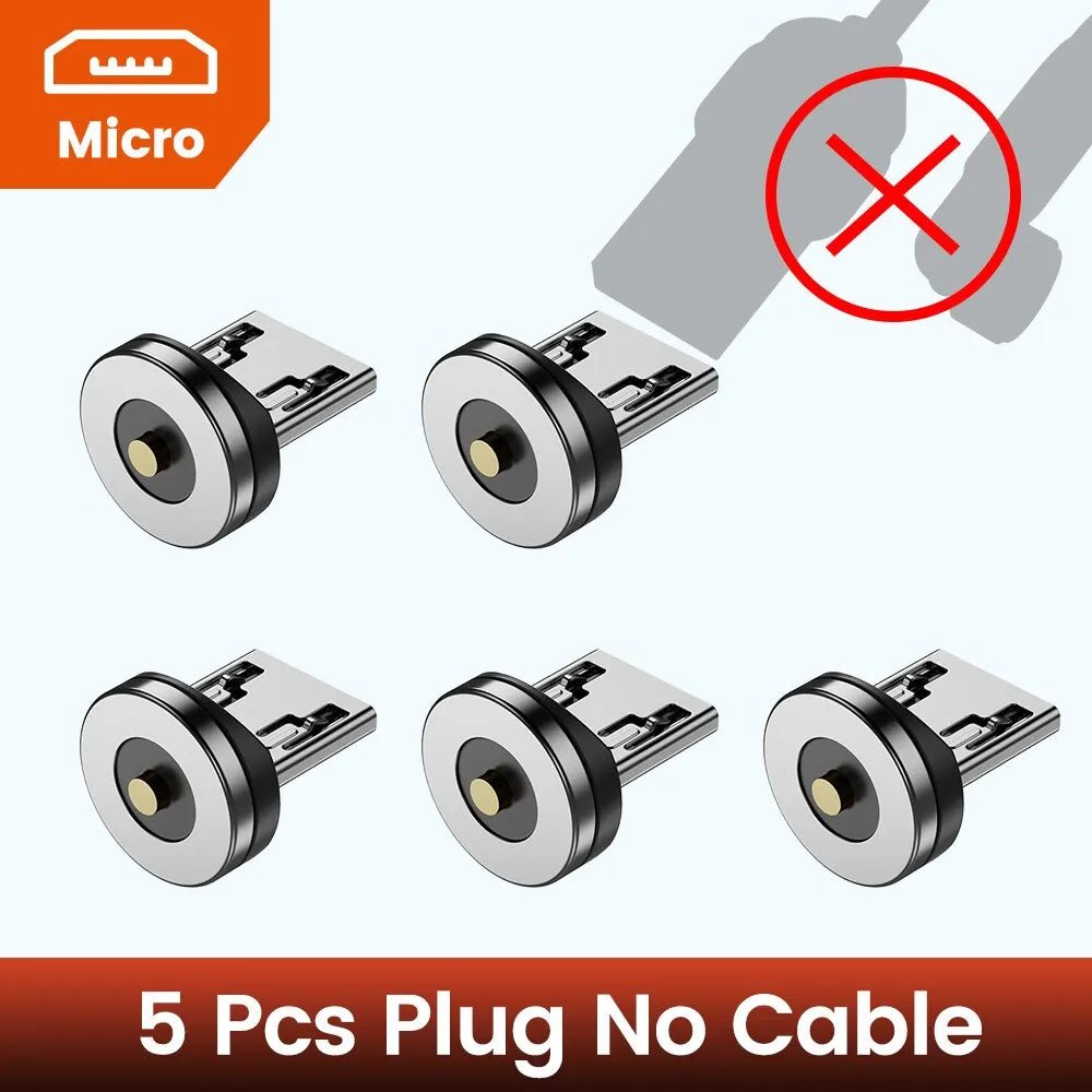 Adaptateur de charge magnétique simple/7 broches, adaptateur de câble magnétique Micro/Type C pour téléphone portable, bouchon anti-poussière, pièces de rechange - KEMATÉ