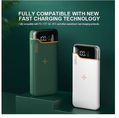 Batterie Externe 20000mAh 22.5W Super Rapide Charging15W Recharge Sans Fil - KEMATÉ