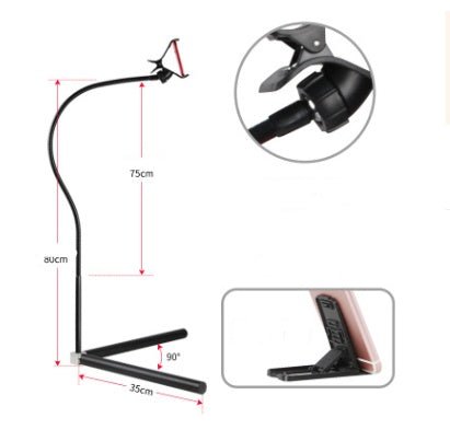 Bed with mobile phone bracket live artifact lazy watch TV bedside mobile phone holder universal folder overhead support shelf - KEMATÉ
