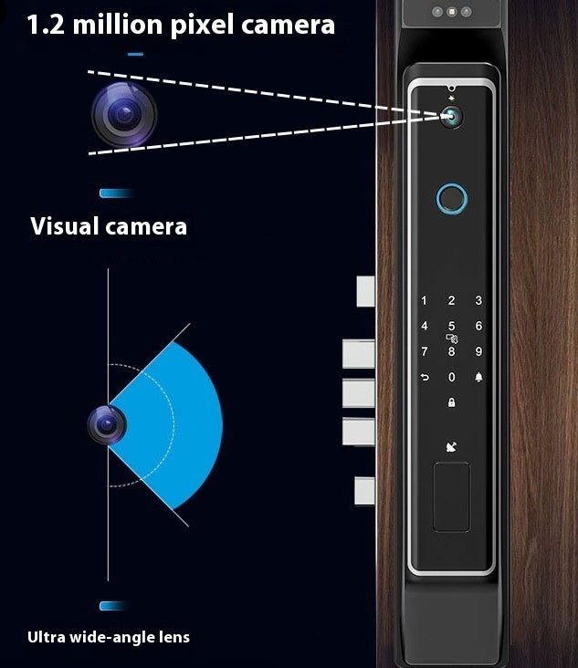 Face Recognition Peephole View Smart Door Lock - KEMATÉ
