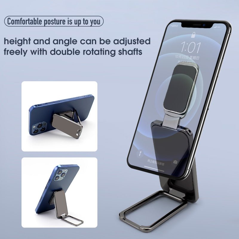 Foldable Mobile Phone Holder Ring Buckle Retractable Desktop CellPhone Stand Car Magnetic Bracket Office Accessories - KEMATÉ