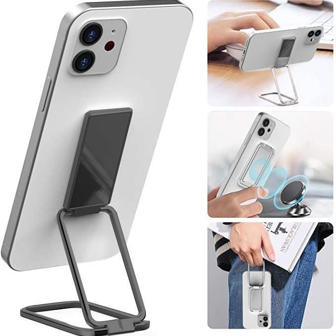 Foldable Mobile Phone Holder Ring Buckle Retractable Desktop CellPhone Stand Car Magnetic Bracket Office Accessories - KEMATÉ