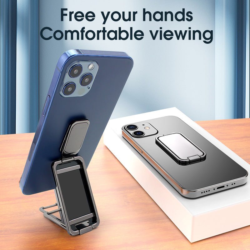 Foldable Mobile Phone Holder Ring Buckle Retractable Desktop CellPhone Stand Car Magnetic Bracket Office Accessories - KEMATÉ