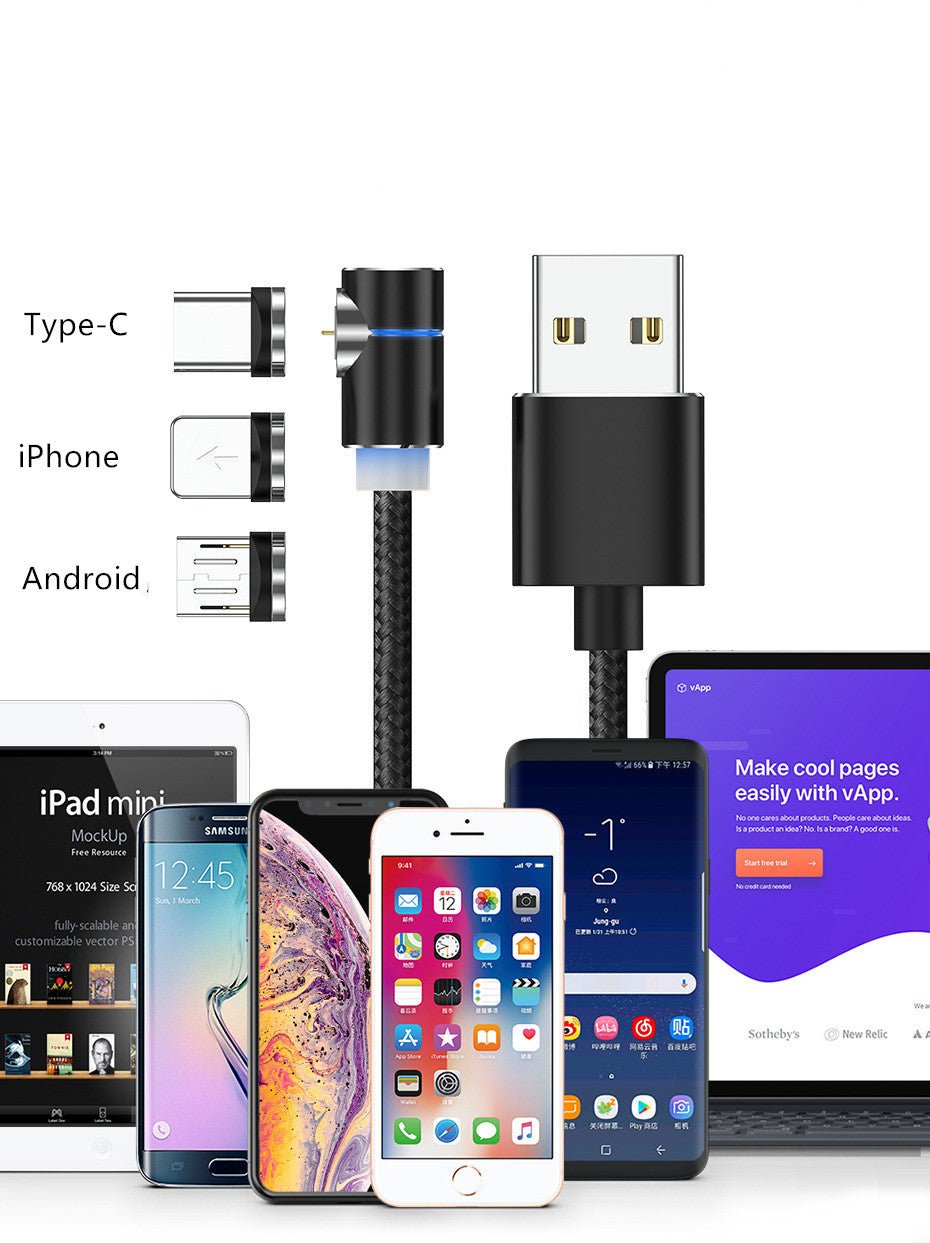 Magnetic Cable LED Magnet Charger Cable USB Cable & USB Type-C USB C - KEMATÉ