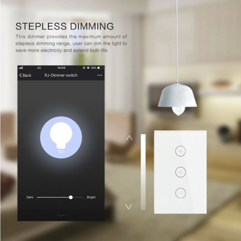 Manufacturers Supply Smart Dimmer 120 Type Wifi Touch Alexa Stepless Dimming Remote Control - KEMATÉ