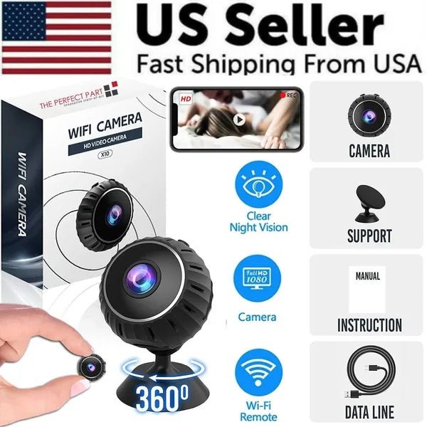 Mini Hidden Spy Nanny Camera Wireless Nanny Cam WiFi Home Security HD 1080P DVR - KEMATÉ