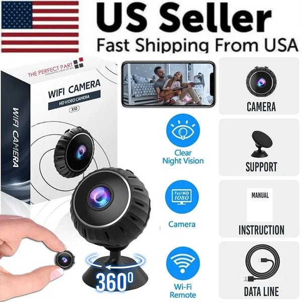 Mini Hidden Spy Nanny Camera Wireless Nanny Cam WiFi Home Security HD 1080P DVR - KEMATÉ