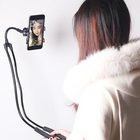 Net red mobile phone lazy desktop live broadcast bracket bed lengthened Multi-functional simple folding watch TV bracket - KEMATÉ