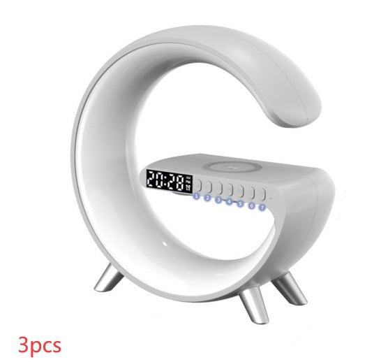 New Intelligent G Shaped LED Lamp Bluetooth Speake Wireless Charger Atmosphere Lamp App Control For Bedroom Home Decor - KEMATÉ