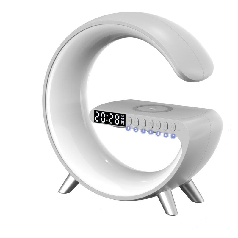 New Intelligent G Shaped LED Lamp Bluetooth Speake Wireless Charger Atmosphere Lamp App Control For Bedroom Home Decor - KEMATÉ