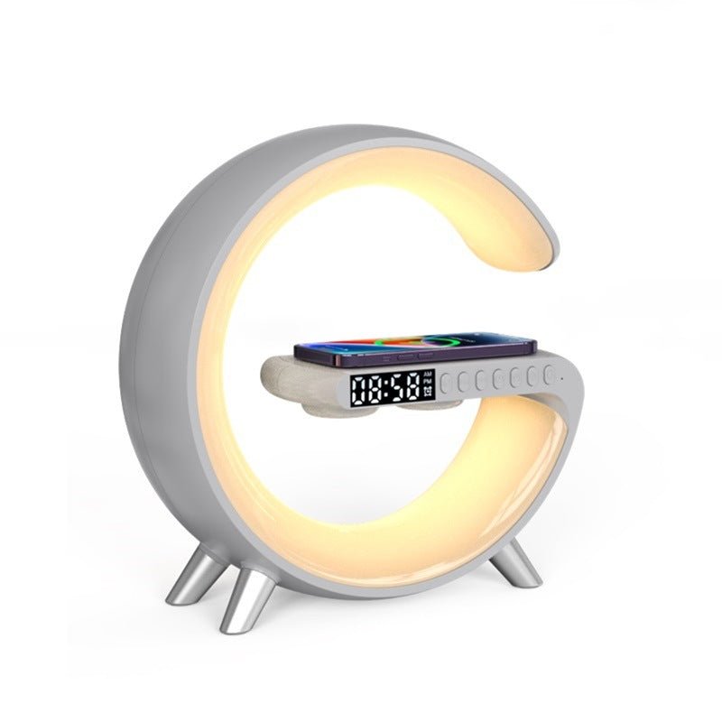 New Intelligent G Shaped LED Lamp Bluetooth Speake Wireless Charger Atmosphere Lamp App Control For Bedroom Home Decor - KEMATÉ