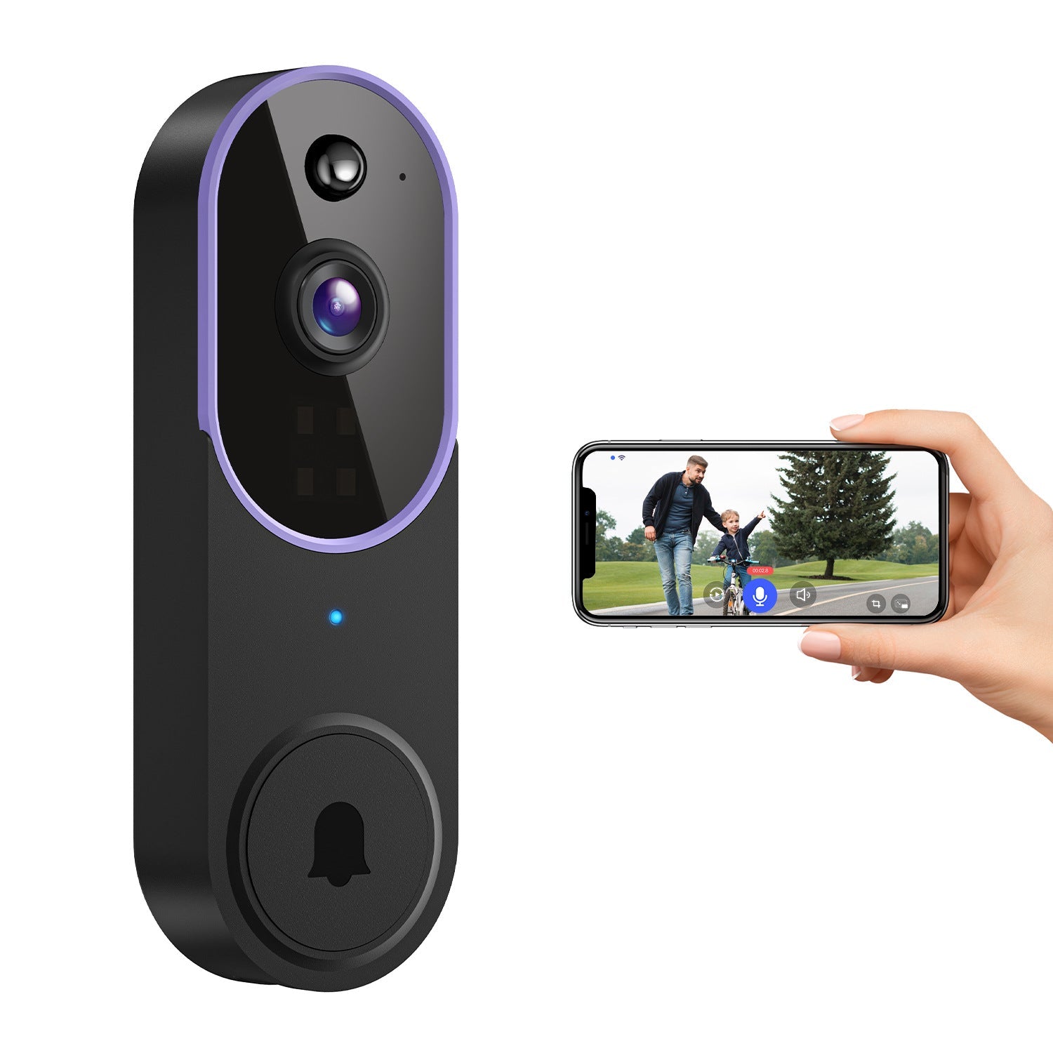 Smart Home Surveillance Camera Outdoor Wireless Doorbell HD Video Intercom Camera - KEMATÉ