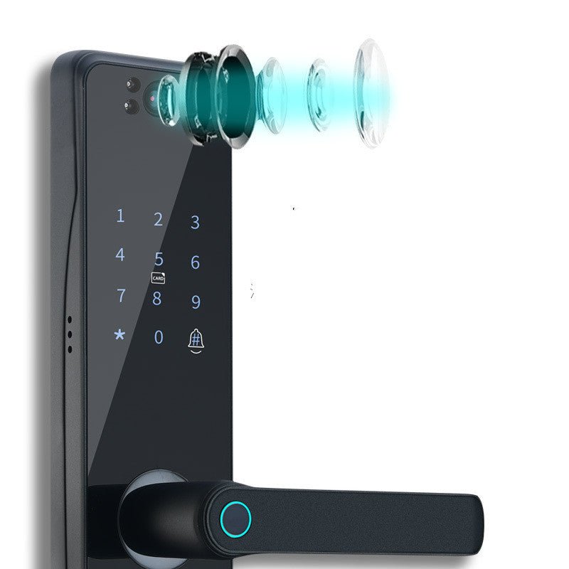 Surveillance Camera Fingerprint Lock Graffiti Home Password Lock Mobile Phone Video Anti-theft Door Electronic Lock - KEMATÉ