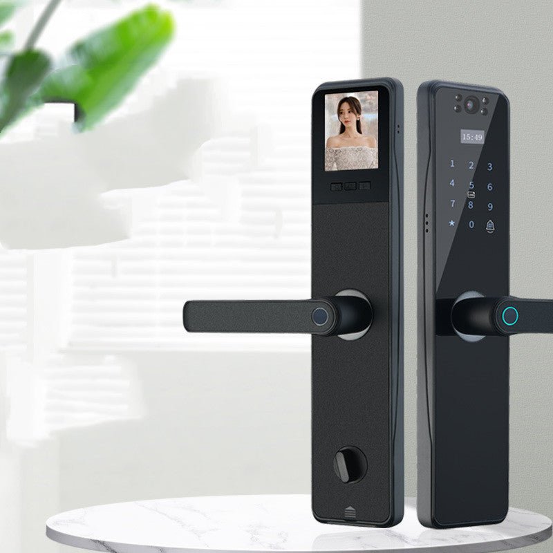 Surveillance Camera Fingerprint Lock Graffiti Home Password Lock Mobile Phone Video Anti-theft Door Electronic Lock - KEMATÉ