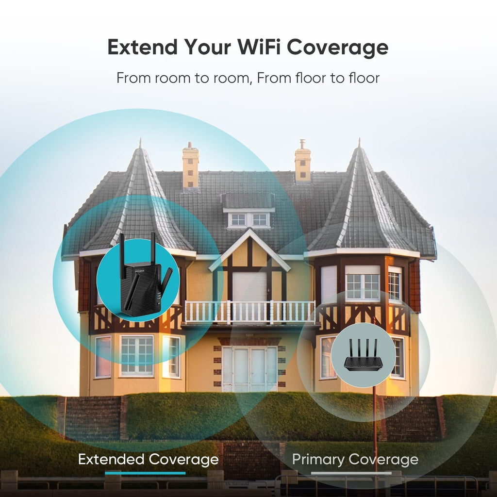 WiFi Extender Home WiFi Booster Dual-band Wireless Extension Supports Multiple Devices - KEMATÉ
