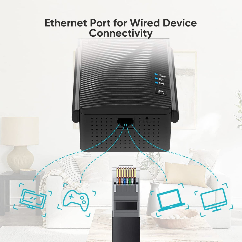 WiFi Extender Home WiFi Booster Dual-band Wireless Extension Supports Multiple Devices - KEMATÉ
